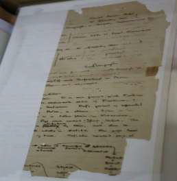 A torn page from WW2 documents